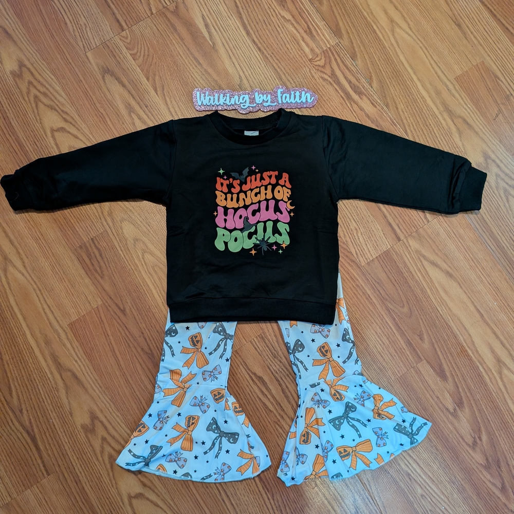 Beginning Boutique Kids Hocus Pocus Set - Black and Light Blue